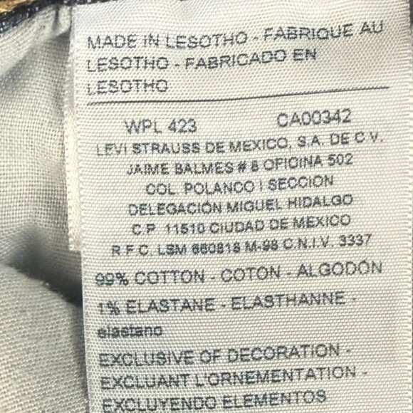 Levis S51 Signature Straight Leg Jeans Mens 40x32 Blue Dark Wash Comfort Stretch - Picture 5 of 8